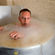 French soccer star Franck Ribery sits in a cryotherapy chamber during training for the Euro 2012 soccer championships. (AP Photo/Franck Fife, Pool)